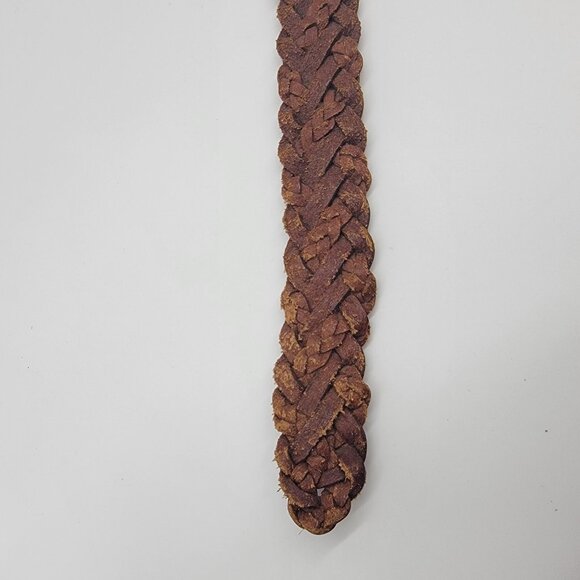 Vintage‎ Brown Braided  100% Genuine Leather Belt Y2K Argentina - Picture 5 of 7